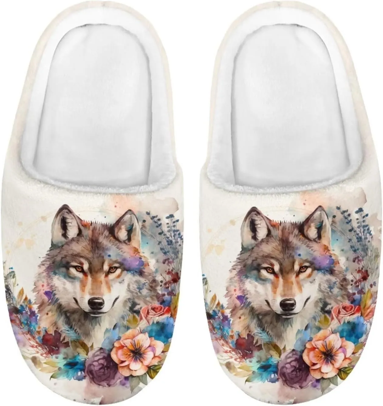 Renewold Kids Warm Plush Winter Cotton Slippers Boys Girls House Slipper Slip On Nonslip Indoor Slippers Shoes