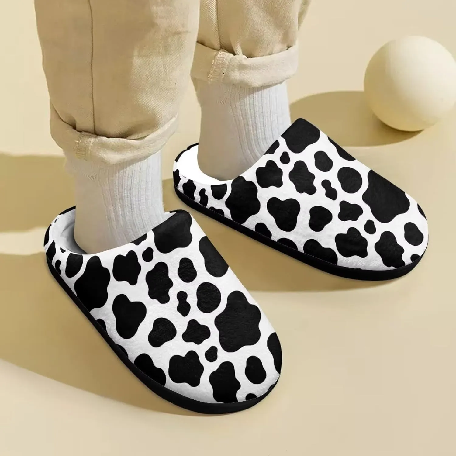 Renewold Kids Warm Plush Winter Cotton Slippers Boys Girls House Slipper Slip On Nonslip Indoor Slippers Shoes
