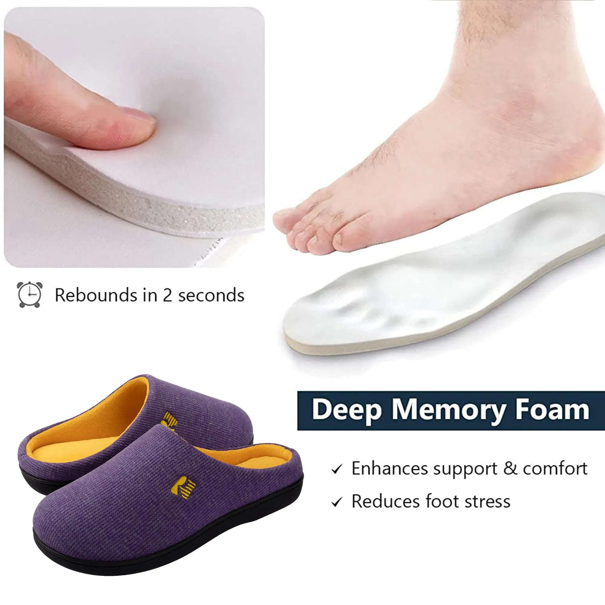 RockDove Men's Original Two-Tone Memory Foam Slipper