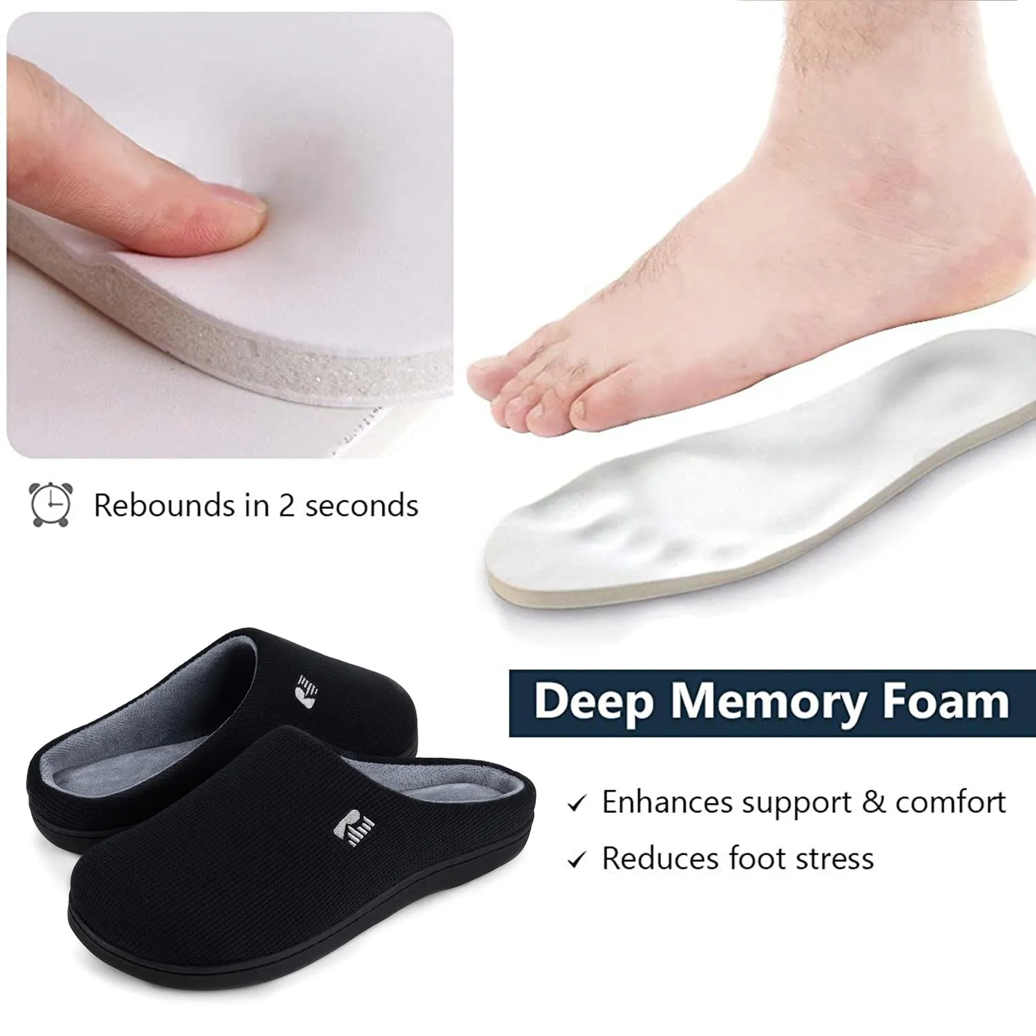 RockDove Men's Original Two-Tone Memory Foam Slipper