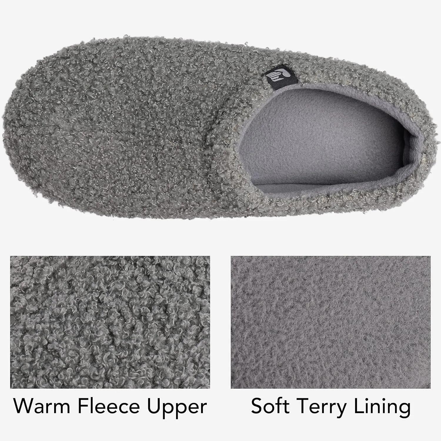 RockDove Women's Teddy Fleece Closed Back Indoor Slipper