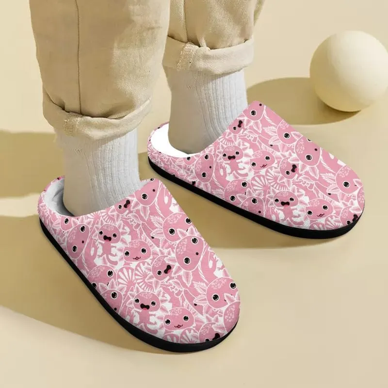 Rooster Toddler Kids Slippers, Frog Girls Boys Warm Fleece Winter Household Slippers, with Non-Skid Soles