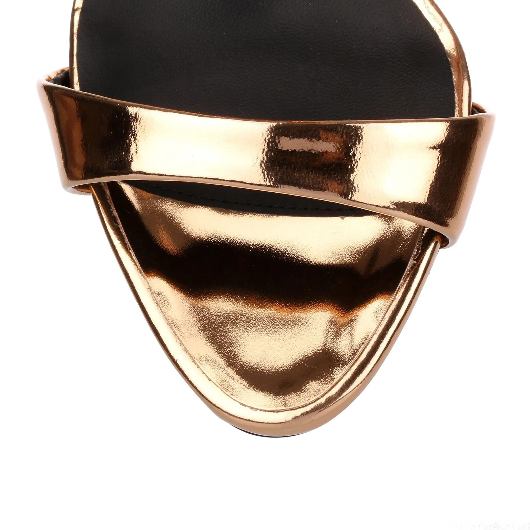 Rose gold metallic sandal