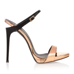 Rose gold metallic sandal