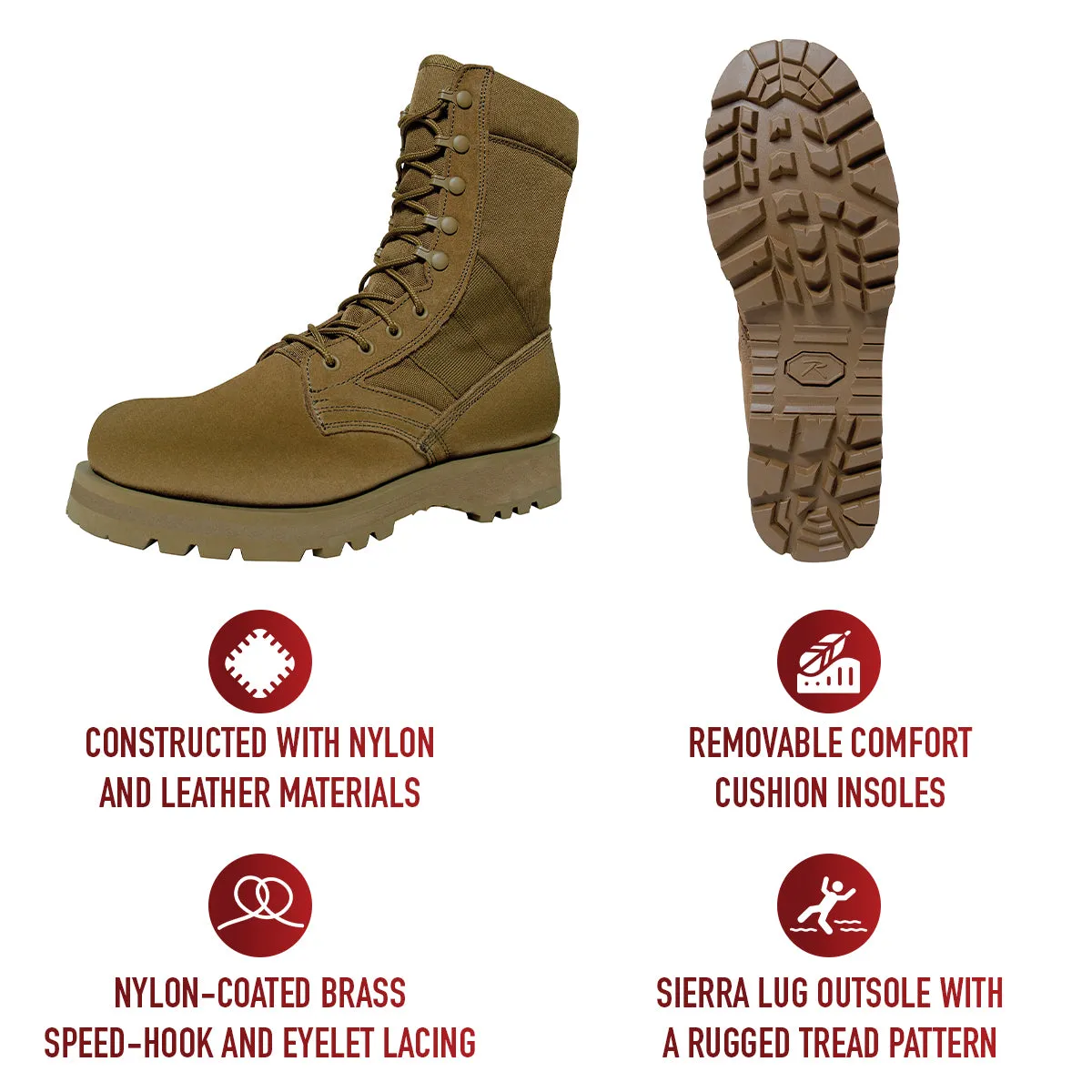 Rothco G.I. Type Sierra Sole Tactical Boots - 8 Inch