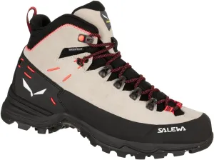 Salewa Alp Mate Mid PTX Hiking Boot - Women's Oatmeal/Black 9