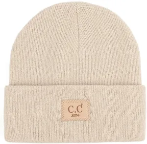ScarvesMe Exclusive Kids Classic Ribbed Beanie Hat with Suede Patch
