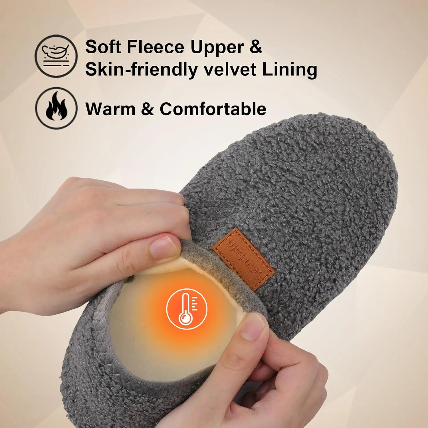 Scurtain Slippers for Women Men House Slipper Socks Lightweight Unisex Adults Barefoot Shoes Non-Slip Travel Slippers