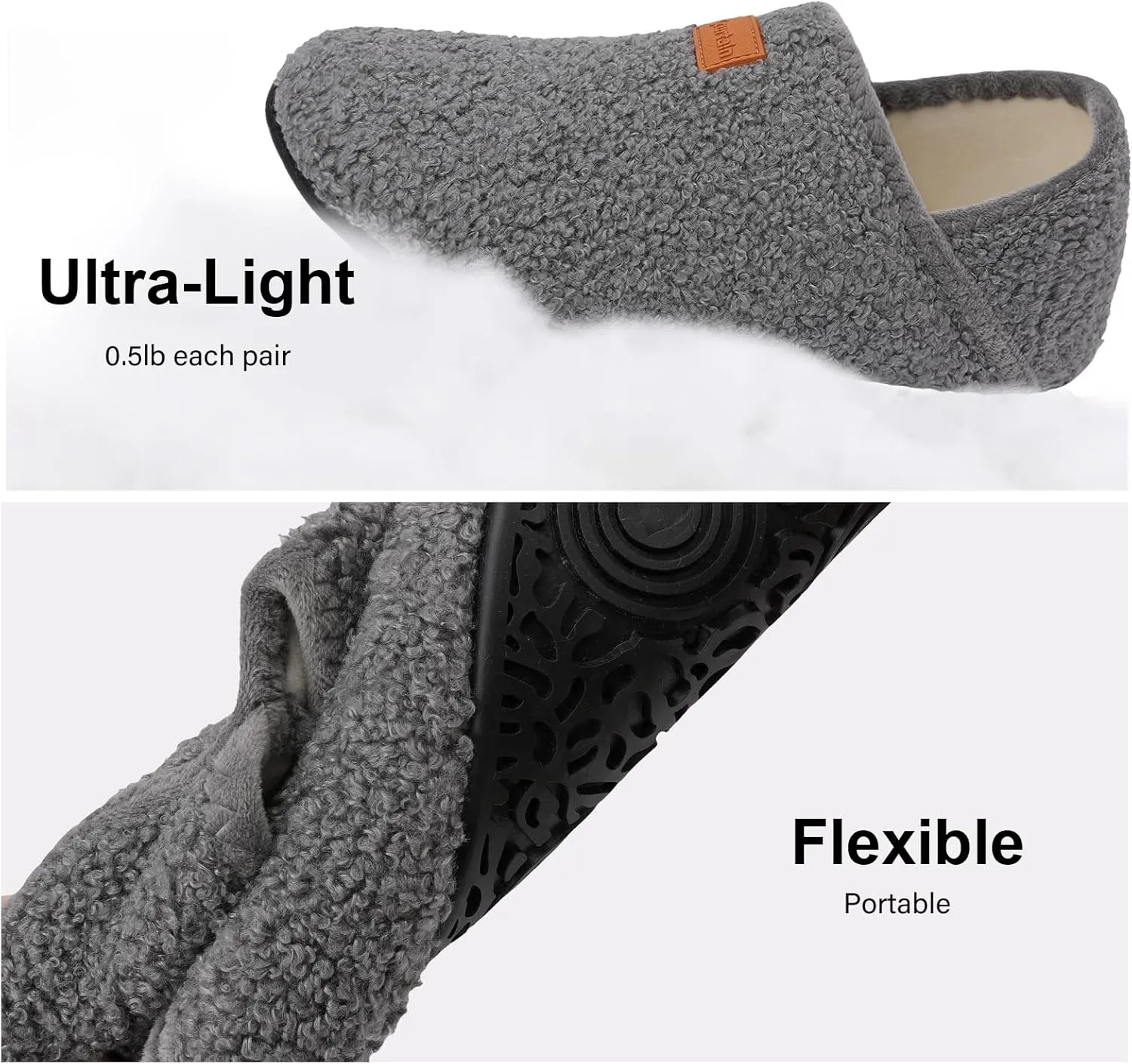 Scurtain Slippers for Women Men House Slipper Socks Lightweight Unisex Adults Barefoot Shoes Non-Slip Travel Slippers