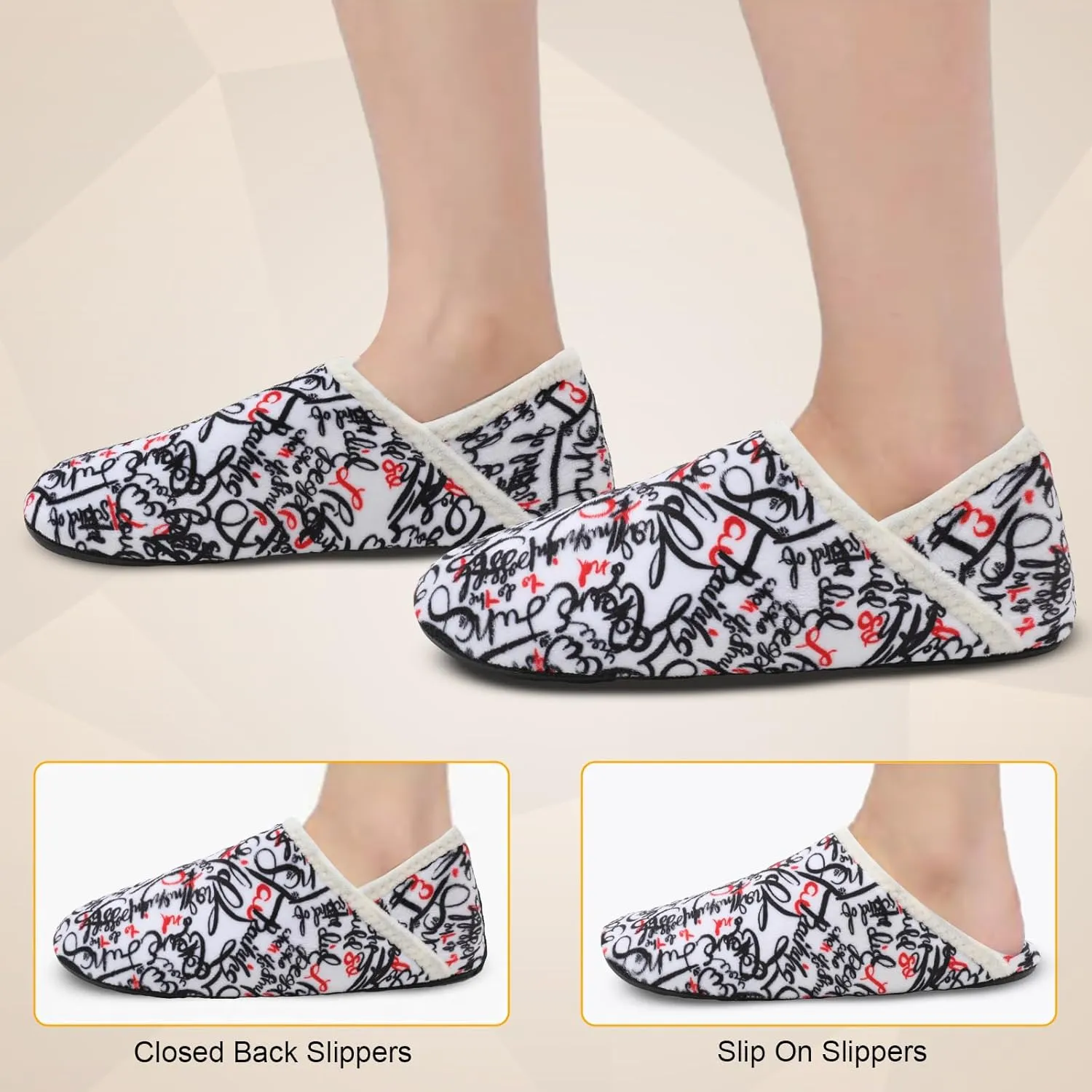 Scurtain Slippers for Women Men House Slipper Socks Lightweight Unisex Adults Barefoot Shoes Non-Slip Travel Slippers