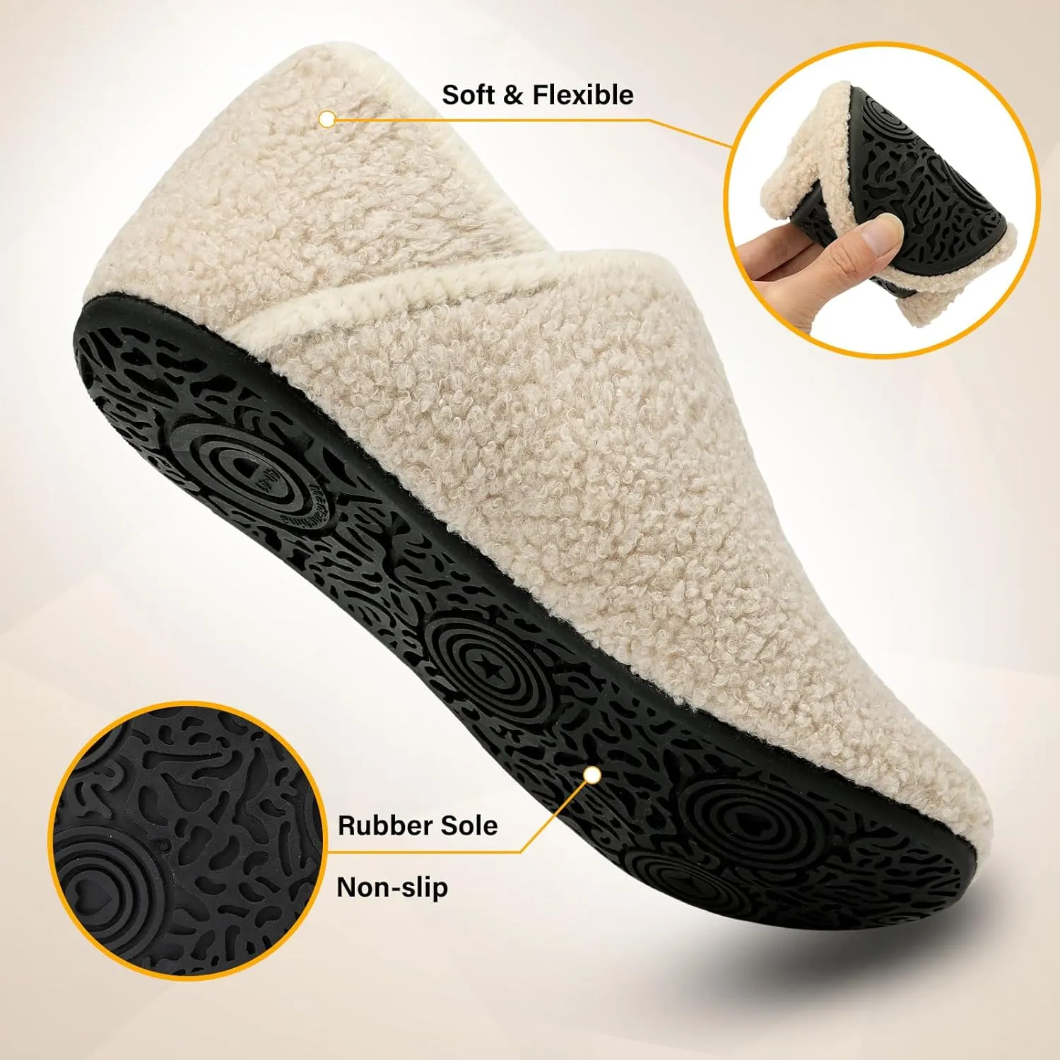 Scurtain Slippers for Women Men House Slipper Socks Lightweight Unisex Adults Barefoot Shoes Non-Slip Travel Slippers