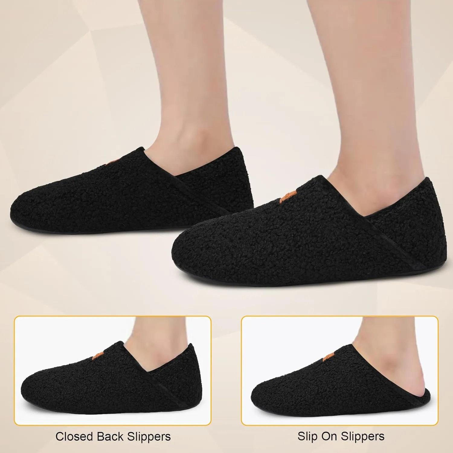Scurtain Slippers for Women Men House Slipper Socks Lightweight Unisex Adults Barefoot Shoes Non-Slip Travel Slippers