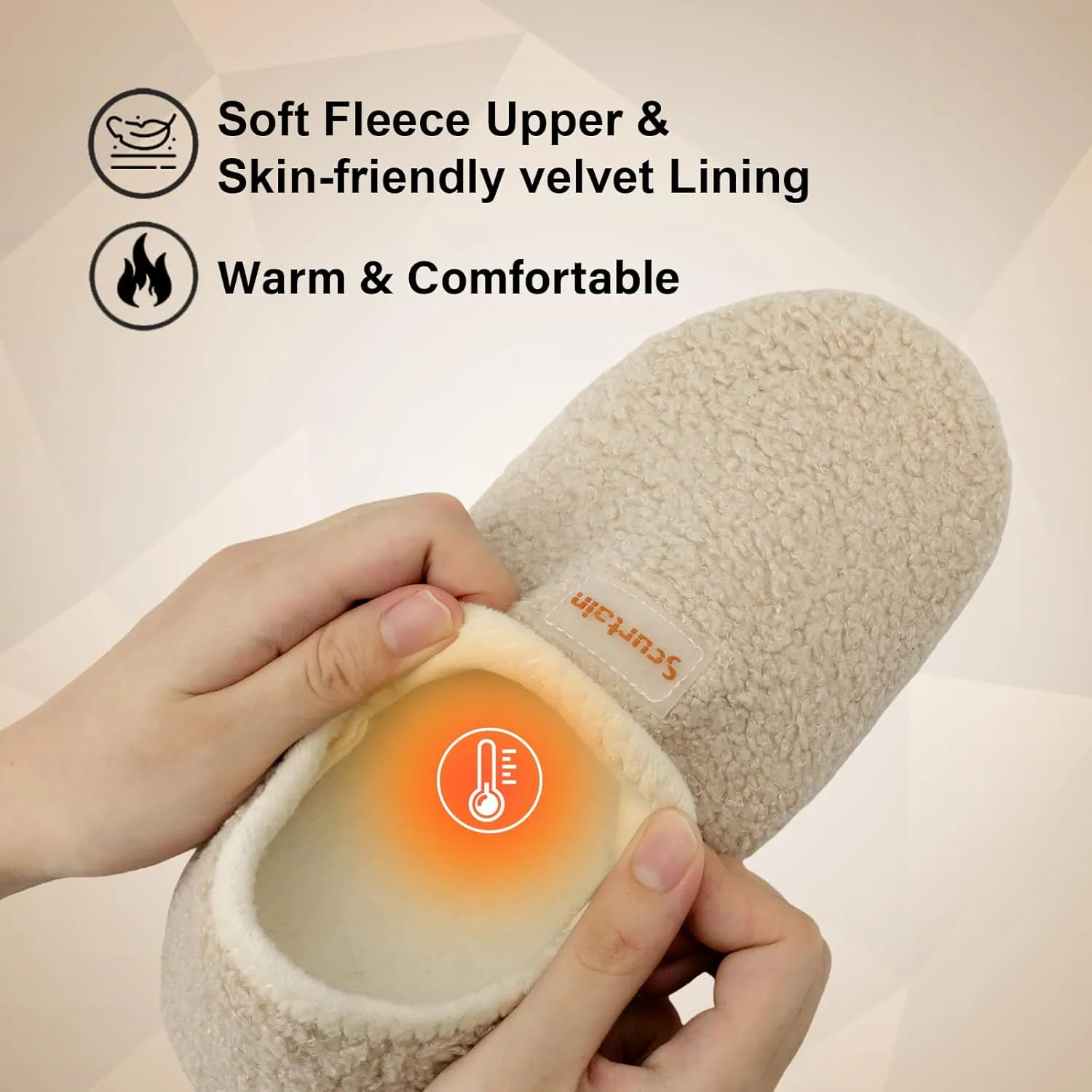 Scurtain Slippers for Women Men House Slipper Socks Lightweight Unisex Adults Barefoot Shoes Non-Slip Travel Slippers