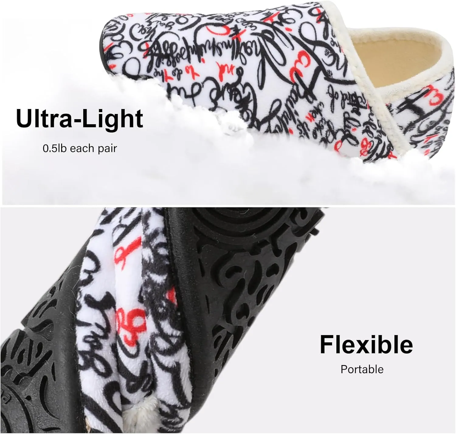 Scurtain Slippers for Women Men House Slipper Socks Lightweight Unisex Adults Barefoot Shoes Non-Slip Travel Slippers