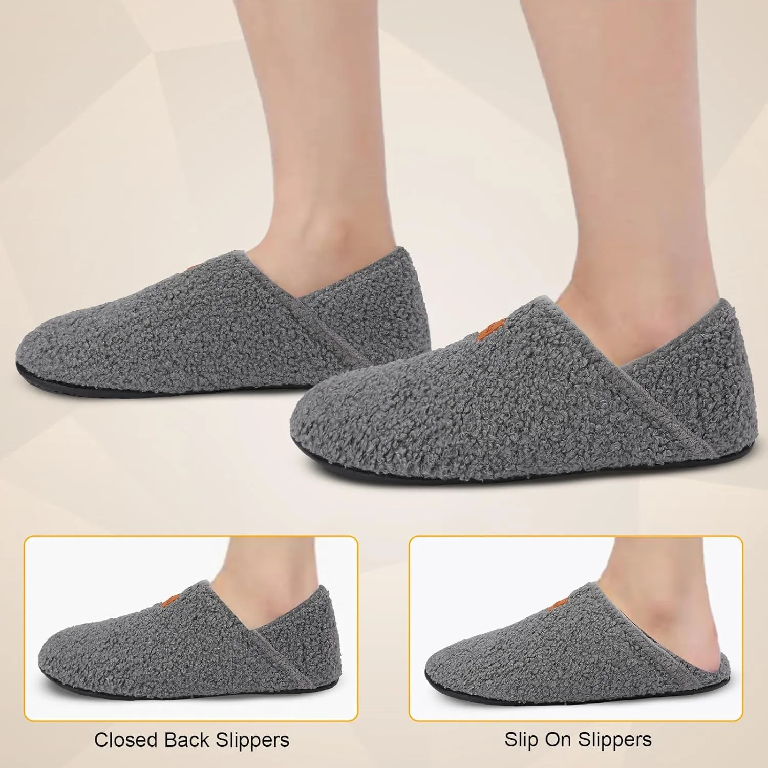 Scurtain Slippers for Women Men House Slipper Socks Lightweight Unisex Adults Barefoot Shoes Non-Slip Travel Slippers