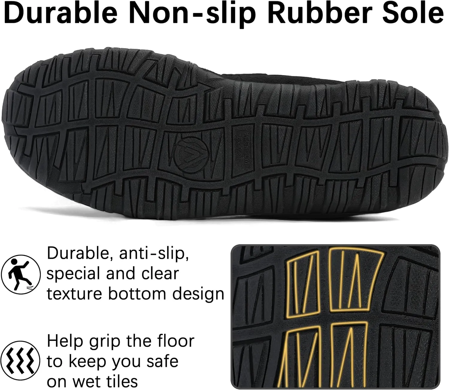 Shoeslocker Men's Warm Soft Plush Memory Foam House Moccasin Slippers - Comfortable Non-Slip Indoor/Outdoor - Black, Beige, Brown