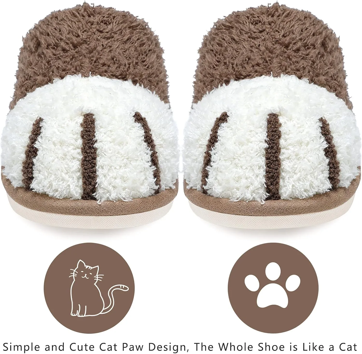 SINNO Cute Animal Slippers for Women Indoor Outdoor Memory Foam House Slipper Soft Warm Cozy Fuzzy Bedroom Non-Slip Shoes Christmas Gift ladies