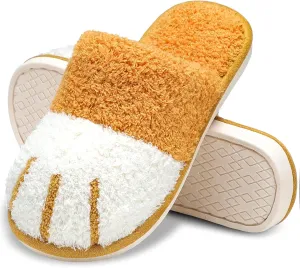 SINNO Cute Animal Slippers for Women Indoor Outdoor Memory Foam House Slipper Soft Warm Cozy Fuzzy Bedroom Non-Slip Shoes Christmas Gift ladies