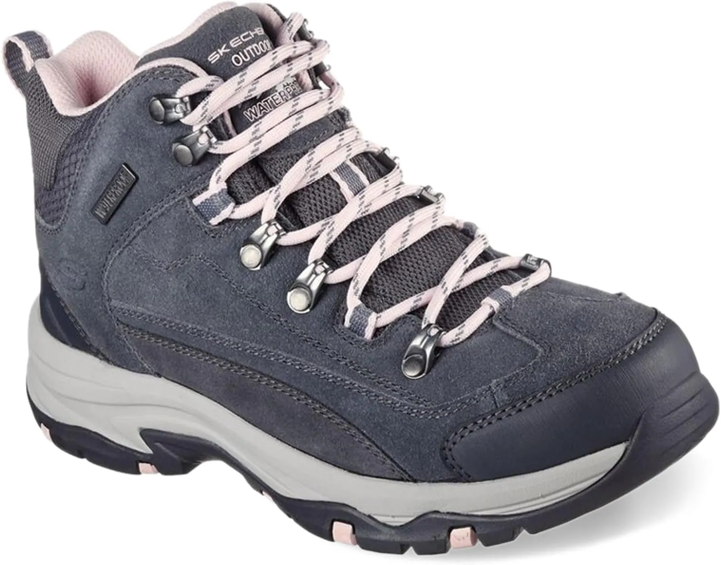 Skechers Women's, Relaxed Fit: Trego - Alpine Trail Hiking Boot Grey Pink 7.5 M