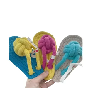 Slipper Dog Toys, handmade dog toys, sustainable materials, eco-friendly dog toy, gift for dogs (Sunny Sky)
