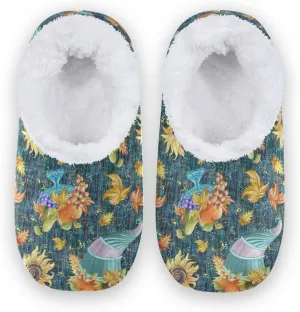 Slipper for Women and Men Fuzzy Memory Foam Soft House Shoes Anti-Skid Sole Coral Fleece House Slipper Beagle Dog On Brown M-XXL