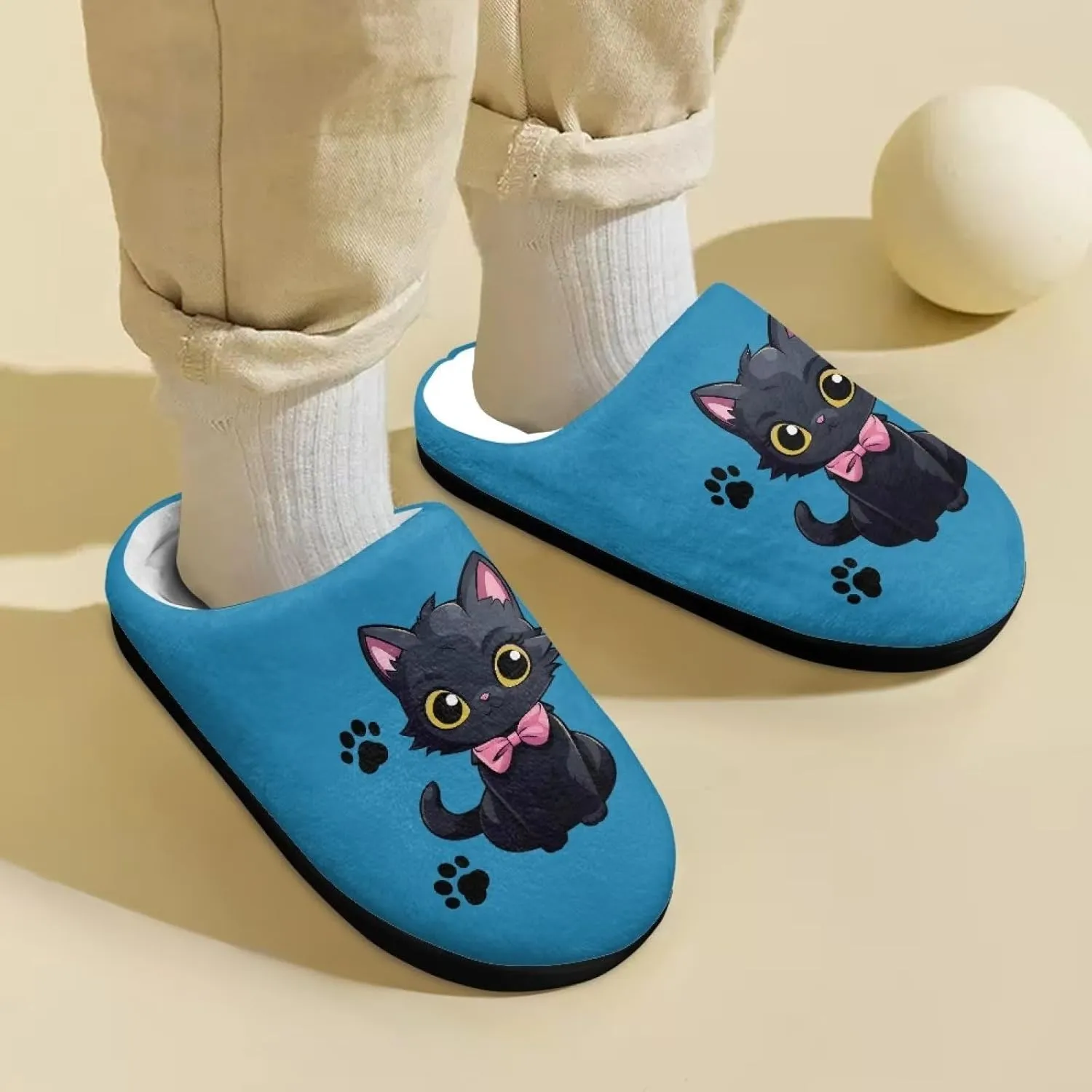 Slippers for Boys Girls Non-slip House Slipper Lightweight Warm Winter Slippers for Kids
