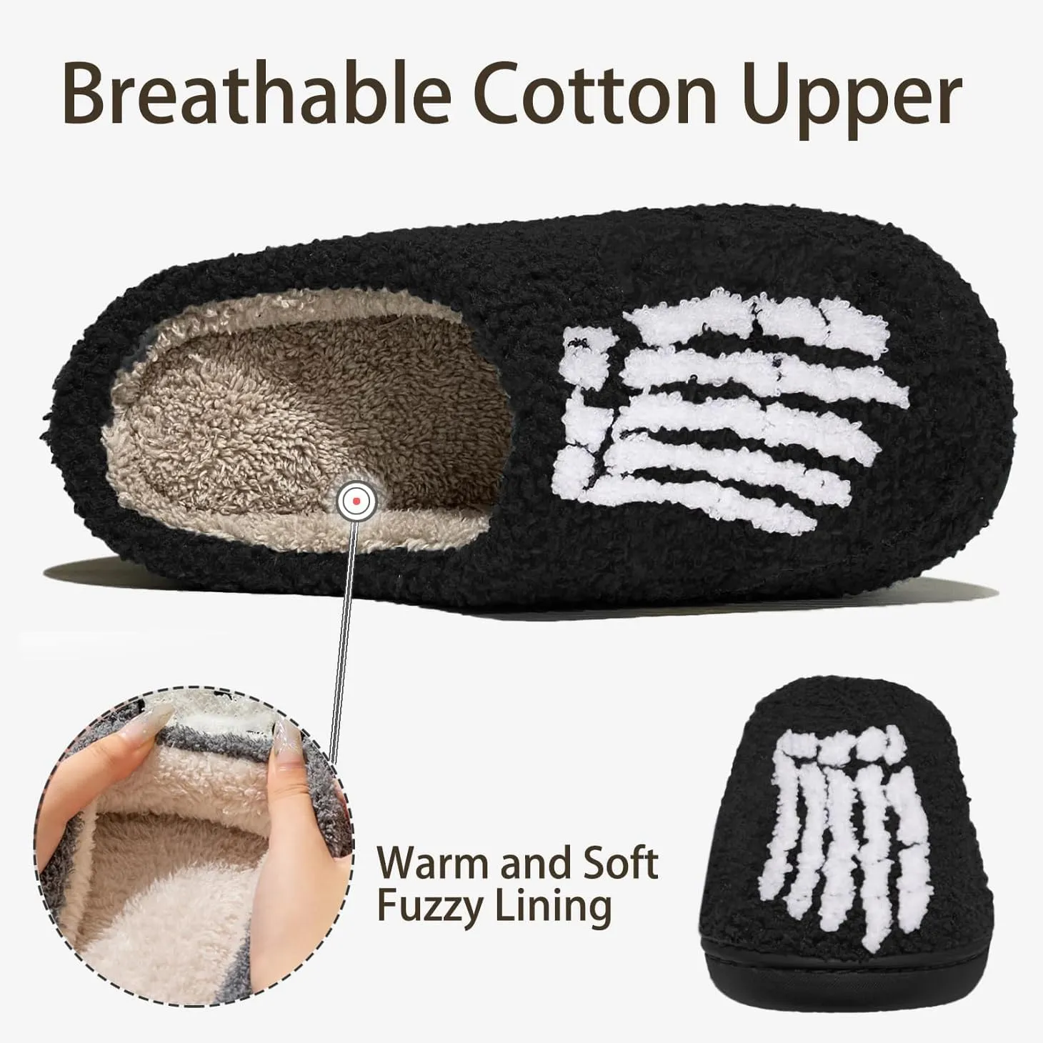Slippers for Women Men Fuzzy Memory Foam Slipper Fluffy Winter Soft Warm Slip On House Shoes
