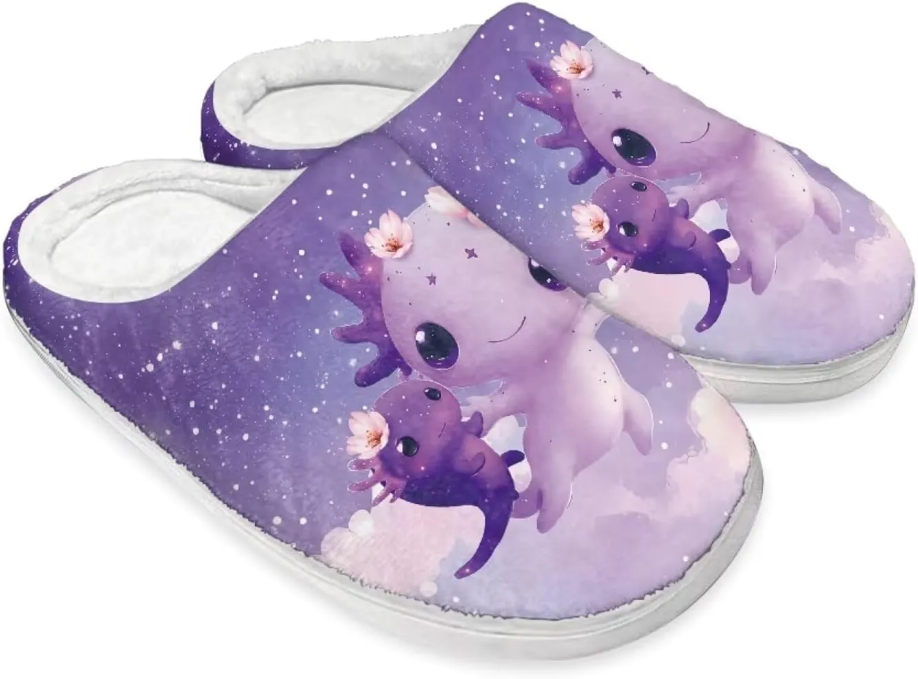 Slippers for Women Men, Soft Scuff Slipper Cozy Warm Fuzzy Slippers, Plush House Slippers Anti-Skid Slip on Shoe