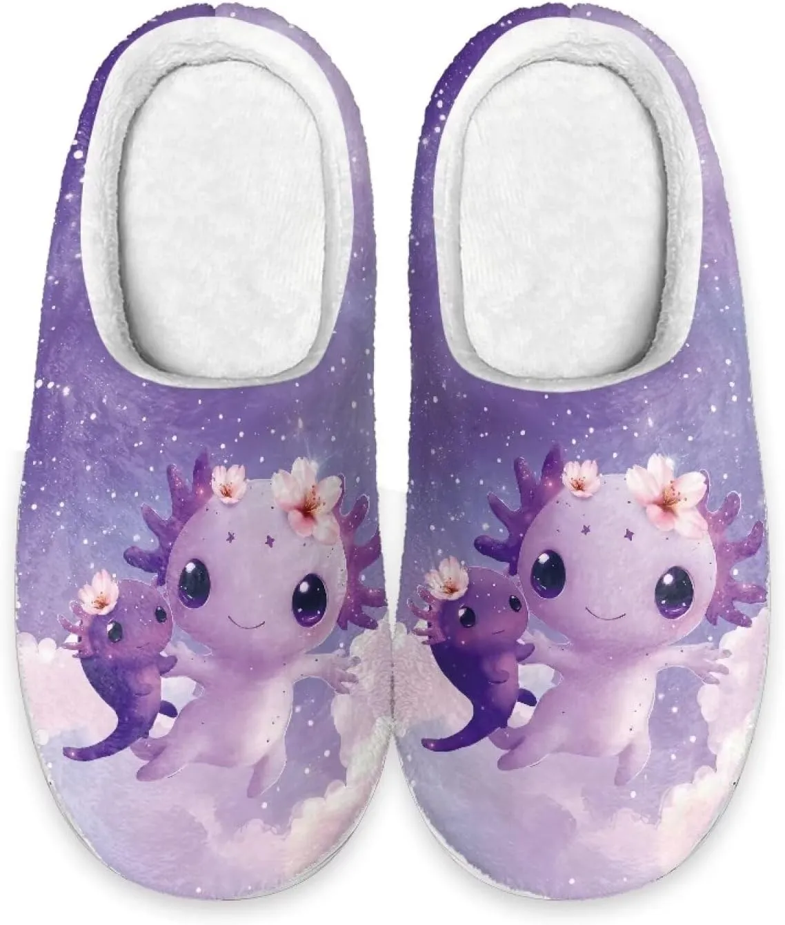 Slippers for Women Men, Soft Scuff Slipper Cozy Warm Fuzzy Slippers, Plush House Slippers Anti-Skid Slip on Shoe