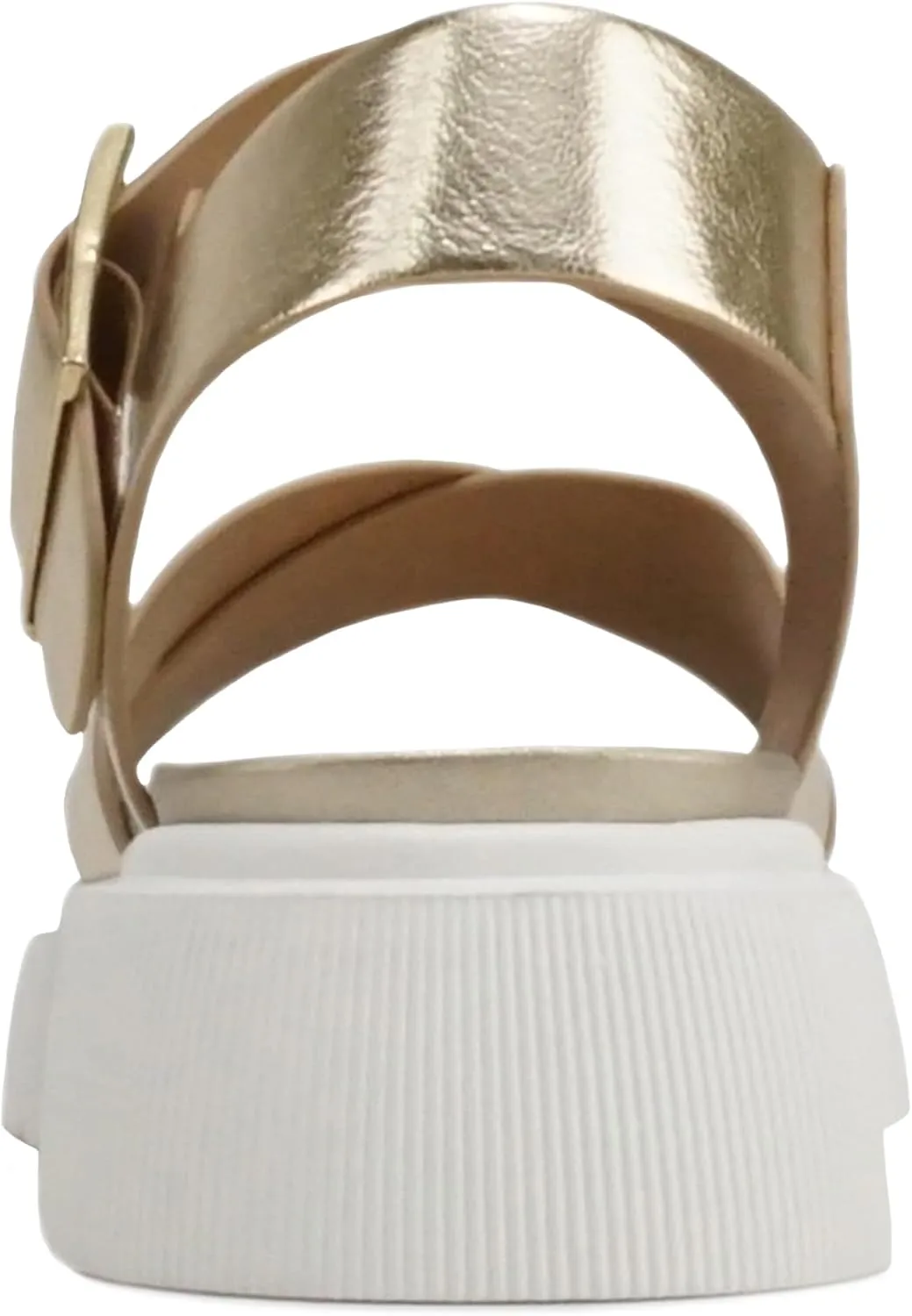 Soda “Carter” ~ Women Open Round Toe Crisscross Upper Lug Sole Platform Sandal with Adjustable Ankle Strap
