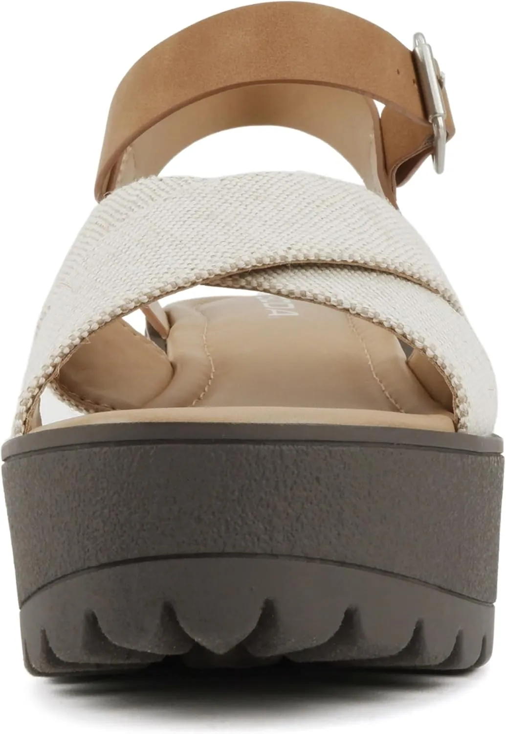 Soda “Joey” ~ Women Open Toe Criss Cross Strap Mid Heel Sandal with Adjustable Ankle Strap