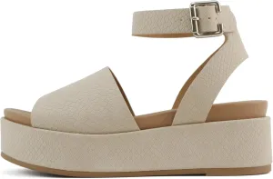 Soda “Magic” ~ Women Round Toe Single Band Platform Sandal with Adjustable Ankle Strap