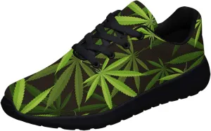 Sonzj-II Marijuana Shoes Men Women Custom Fashion Pot Leaf 420 Weed Sneakers Cannabis Leaf Running Tennis Shoes