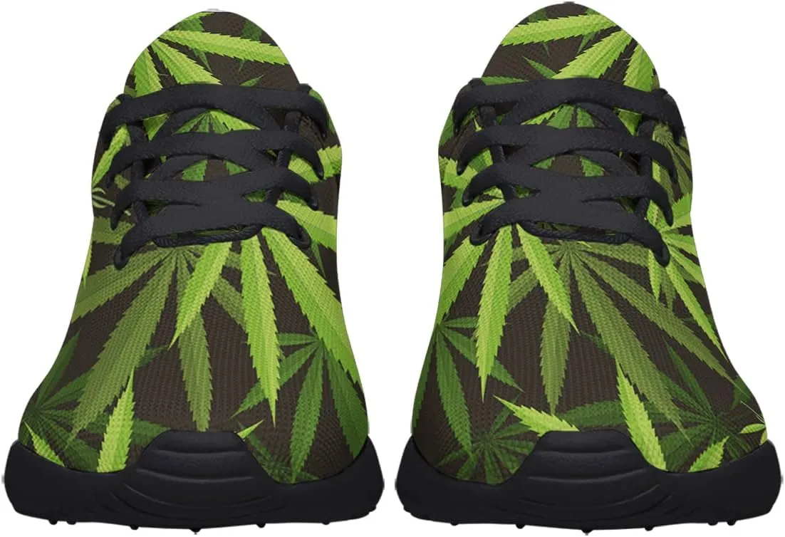 Sonzj-II Marijuana Shoes Men Women Custom Fashion Pot Leaf 420 Weed Sneakers Cannabis Leaf Running Tennis Shoes