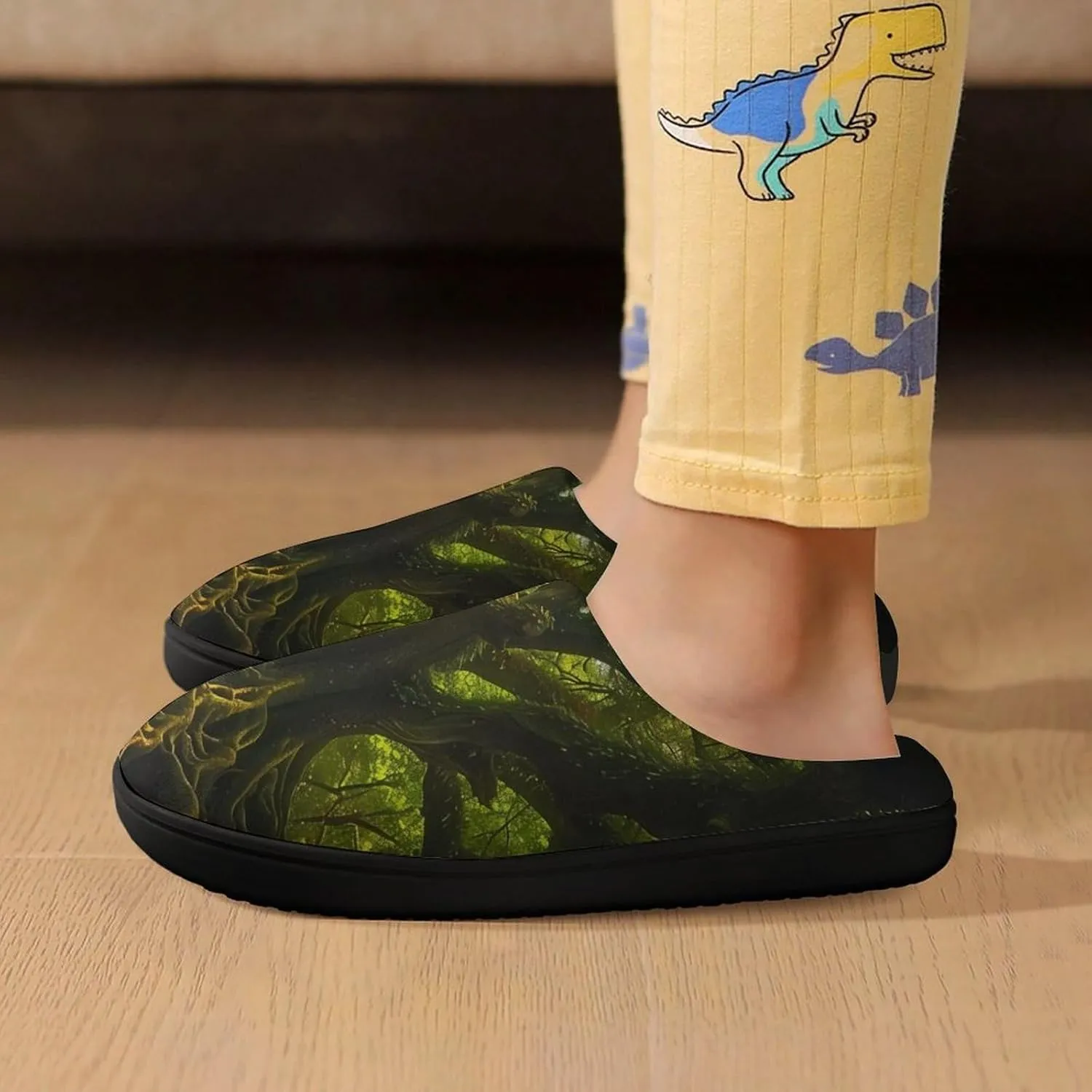 South Carolina Angel Oak Tree Kids Toddler Cotton Slippers Slip-on House Shoes for Bedroom Indoor Outdoor
