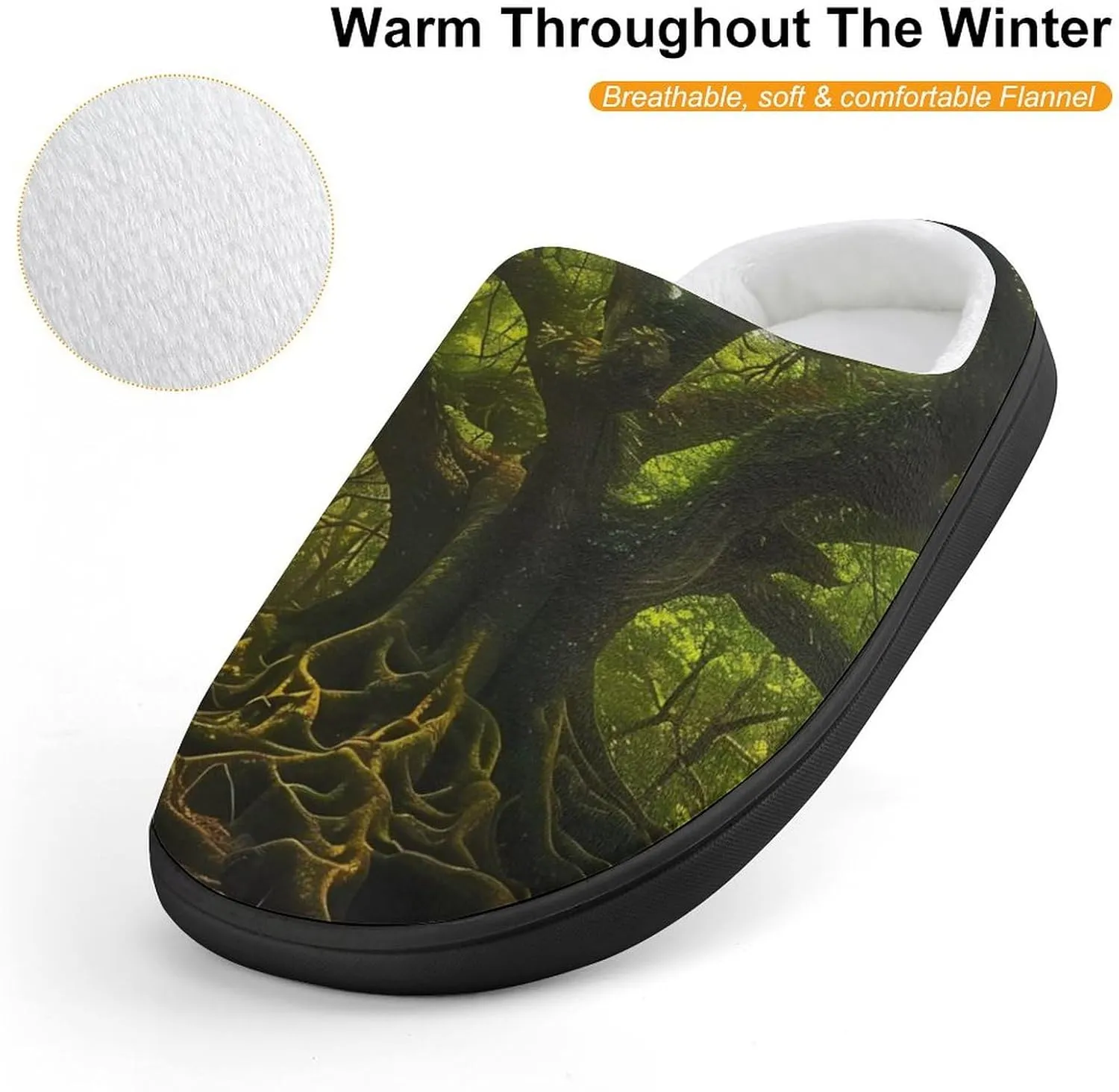 South Carolina Angel Oak Tree Kids Toddler Cotton Slippers Slip-on House Shoes for Bedroom Indoor Outdoor