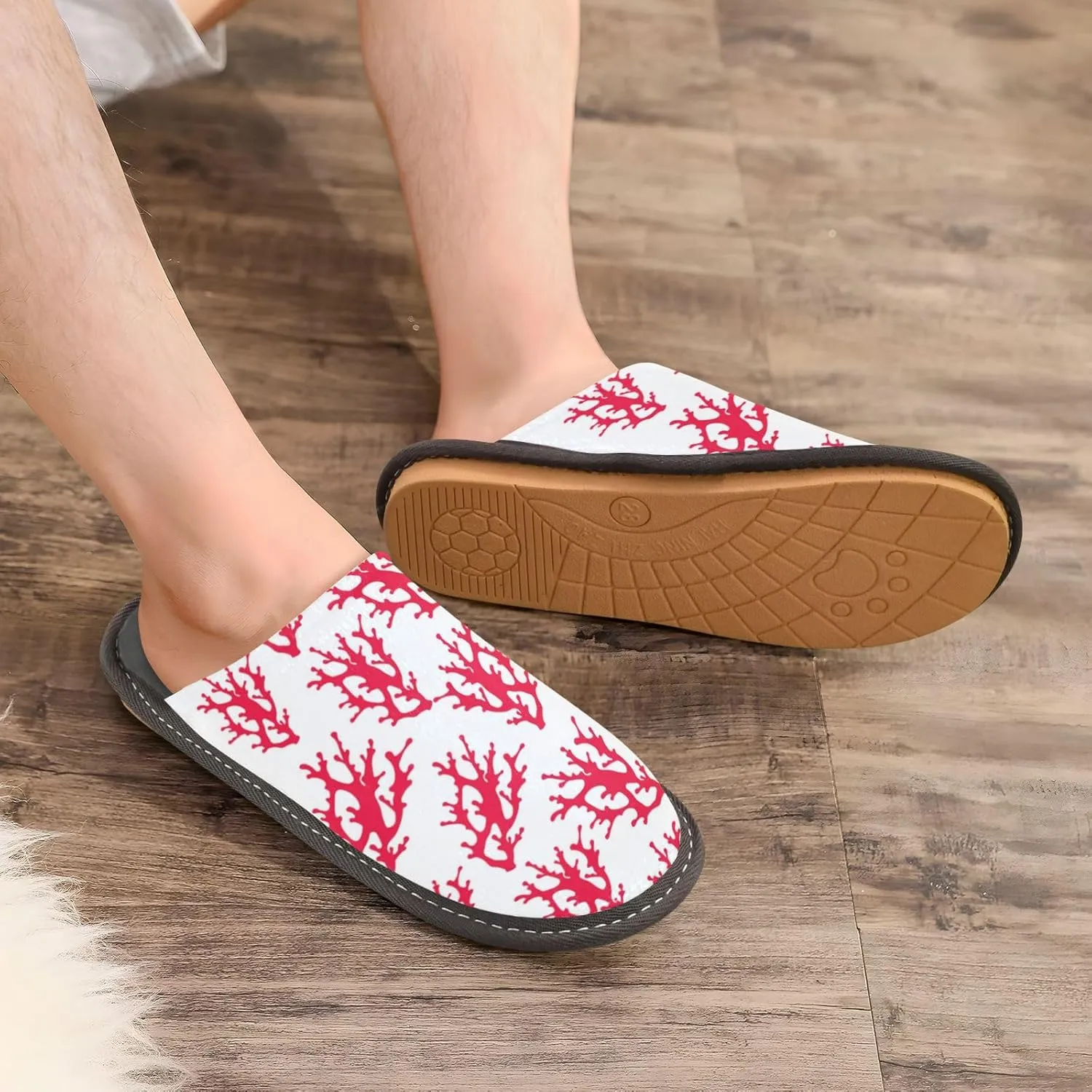 Spa Slippers Indoor House Fuzzy Slippers Soft Memory Foam Non-Slip Home Slipper Winter Shoes For Bedroom Hotel Travel 4-11