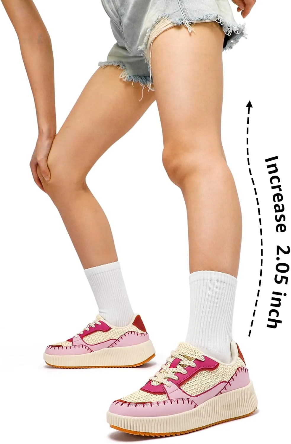 STQ Platform Sneakers Women Fashion Shoes 2024 Orthopedic Walking Shoes with Plantar Fasciitis