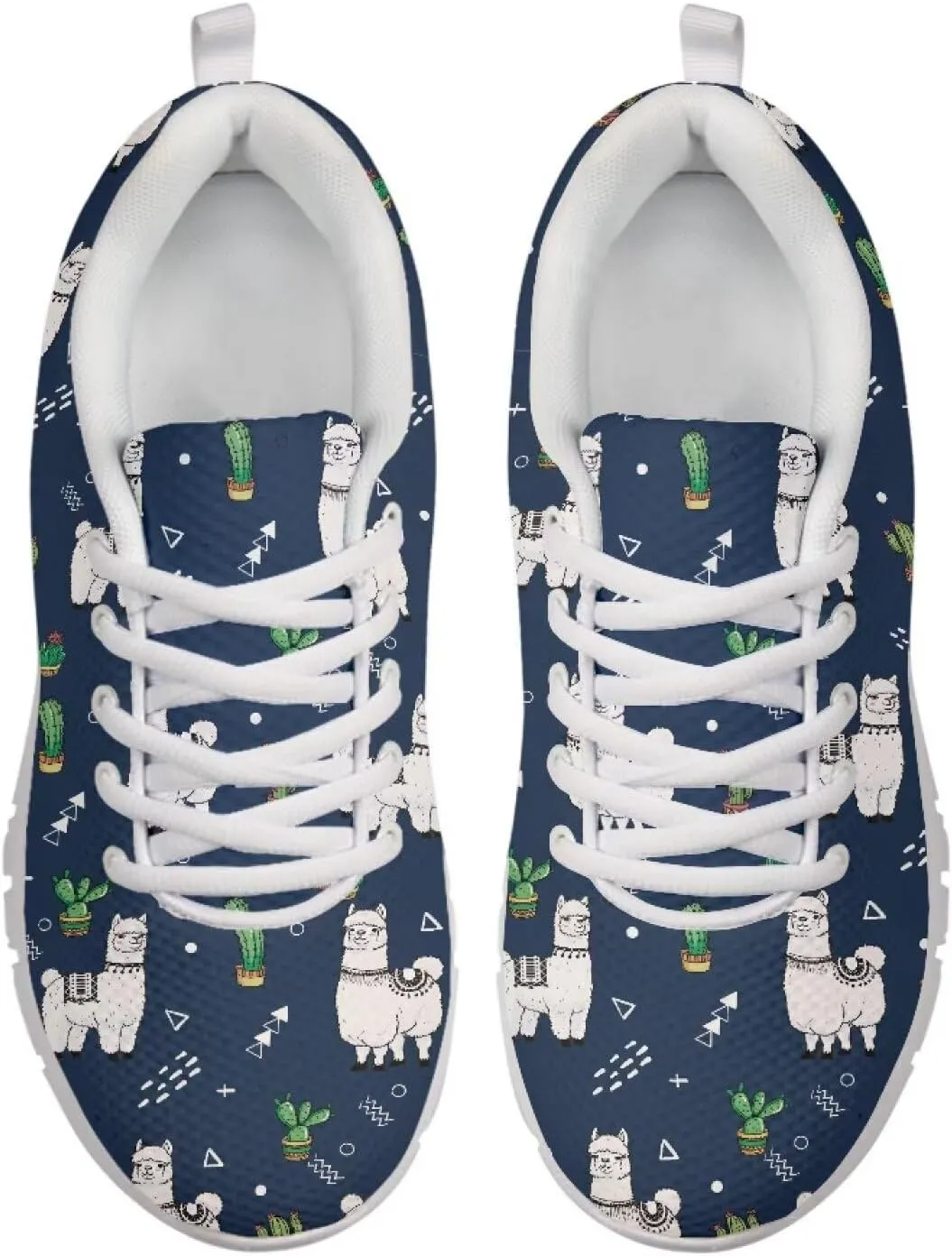 SYtrade Women's Running Shoes Lace Up Walking Tennis Sneakers White Sole