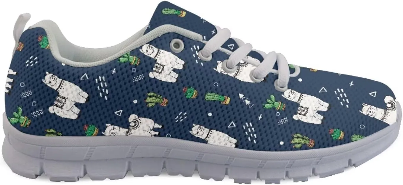 SYtrade Women's Running Shoes Lace Up Walking Tennis Sneakers White Sole