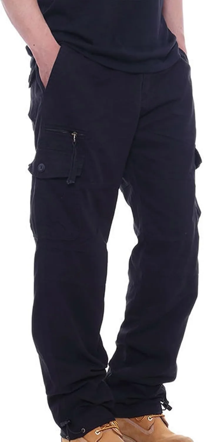 Tactical Pants for Men Utility Long Palazzo Cargo Pants Military Ripstop Work Streetwear with Multiple Pockets
