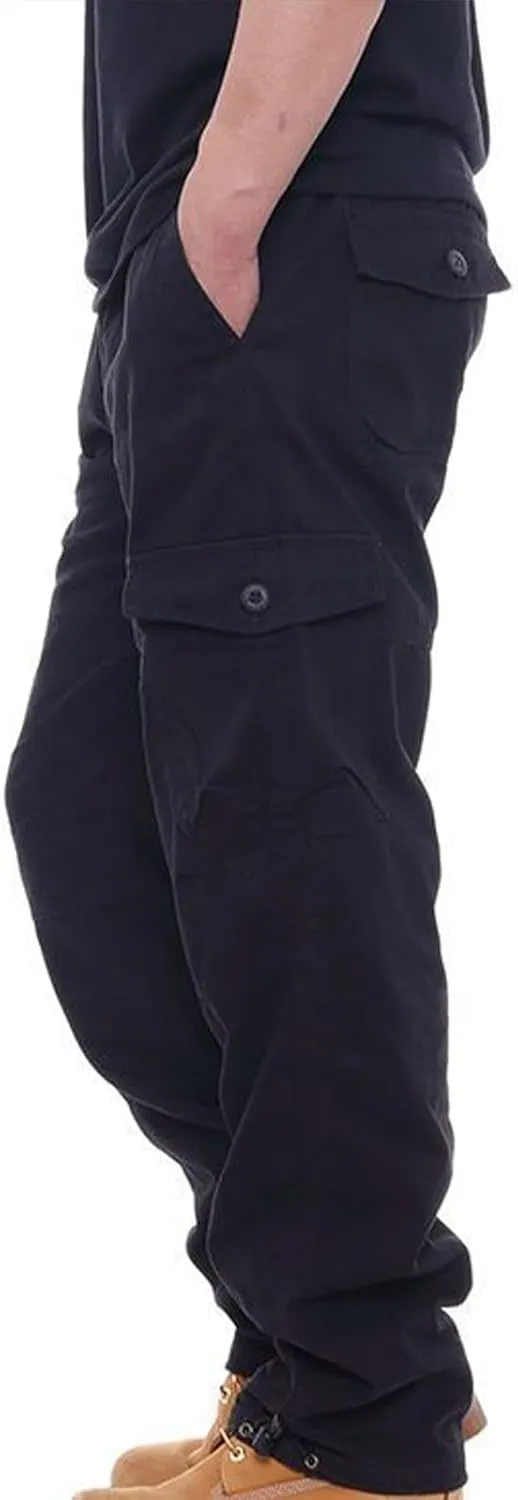 Tactical Pants for Men Utility Long Palazzo Cargo Pants Military Ripstop Work Streetwear with Multiple Pockets