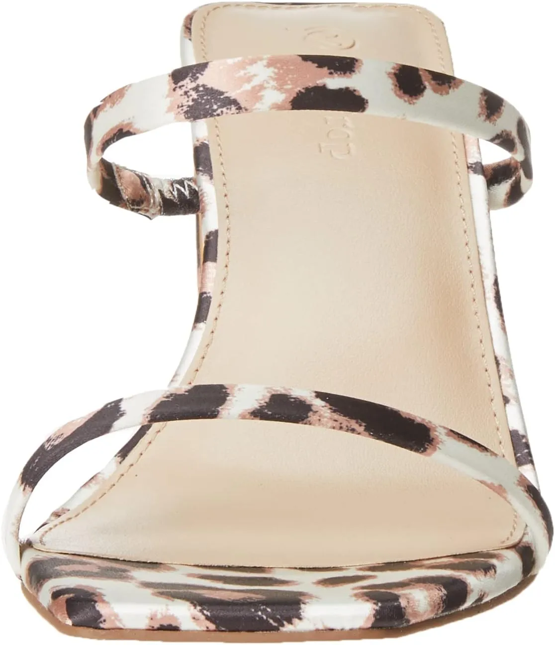 The Drop Women's Avery Square Toe Two Strap High Heeled Sandal