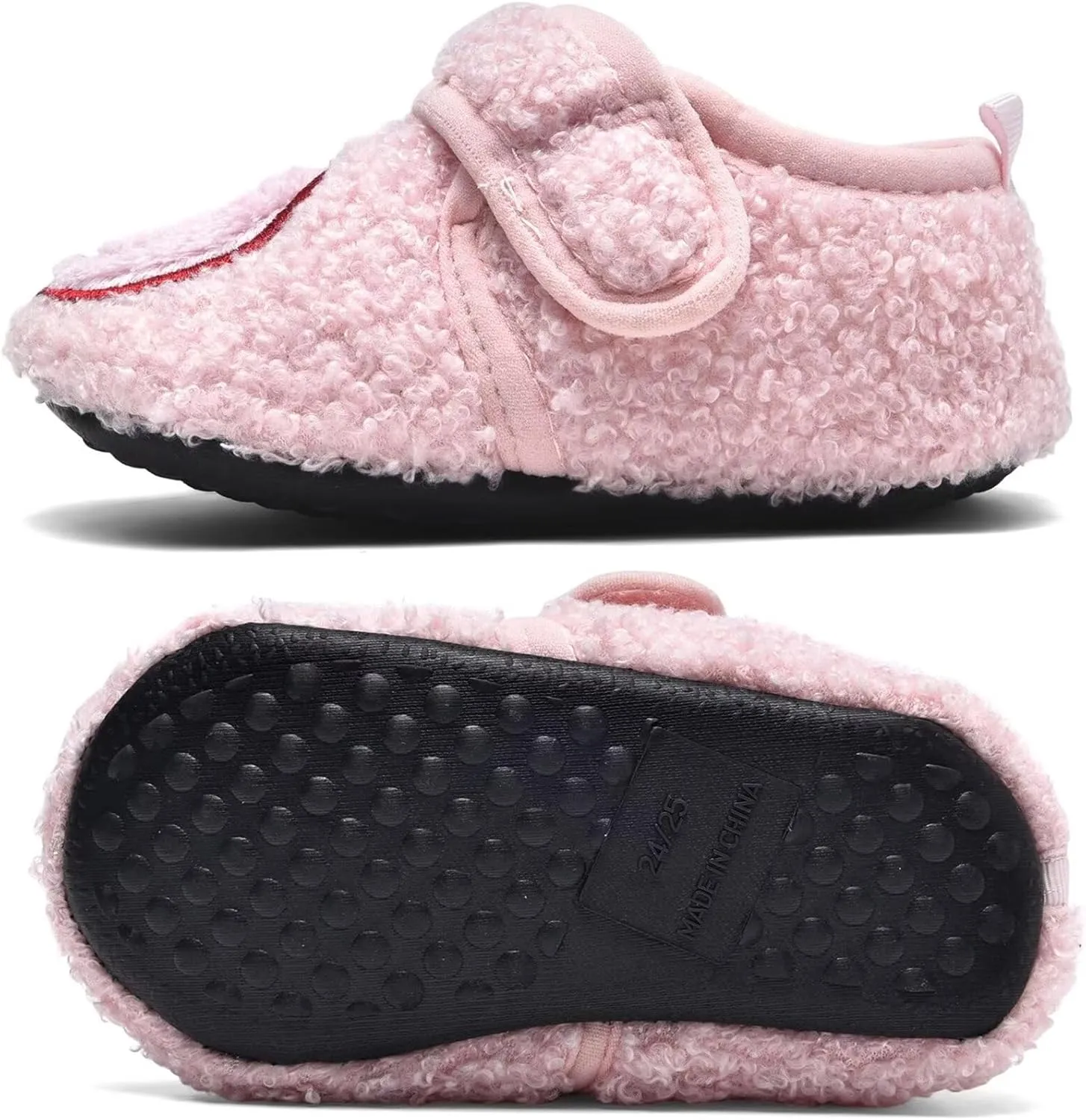 Toddler Smiley Face Slippers Boys Girls House Indoor Non Slip Shoes Warm Cozy Socks for Baby Kids
