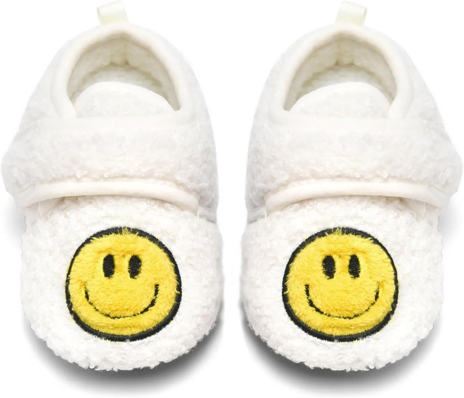 Toddler Smiley Face Slippers Boys Girls House Indoor Non Slip Shoes Warm Cozy Socks for Baby Kids