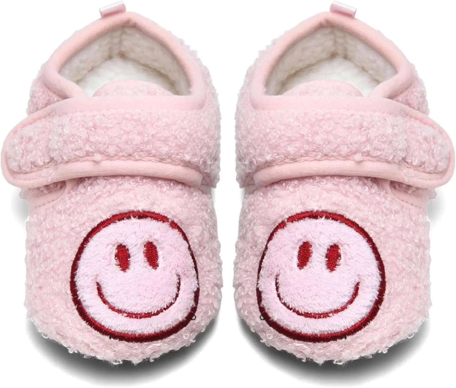 Toddler Smiley Face Slippers Boys Girls House Indoor Non Slip Shoes Warm Cozy Socks for Baby Kids