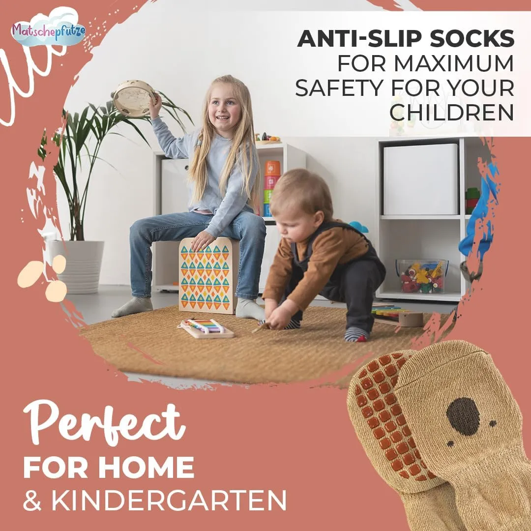 Toddler Socks with Grippers - Cotton Non Slip Socks Baby - Baby Nonslip Socks - Baby Grip Socks - Infant Socks