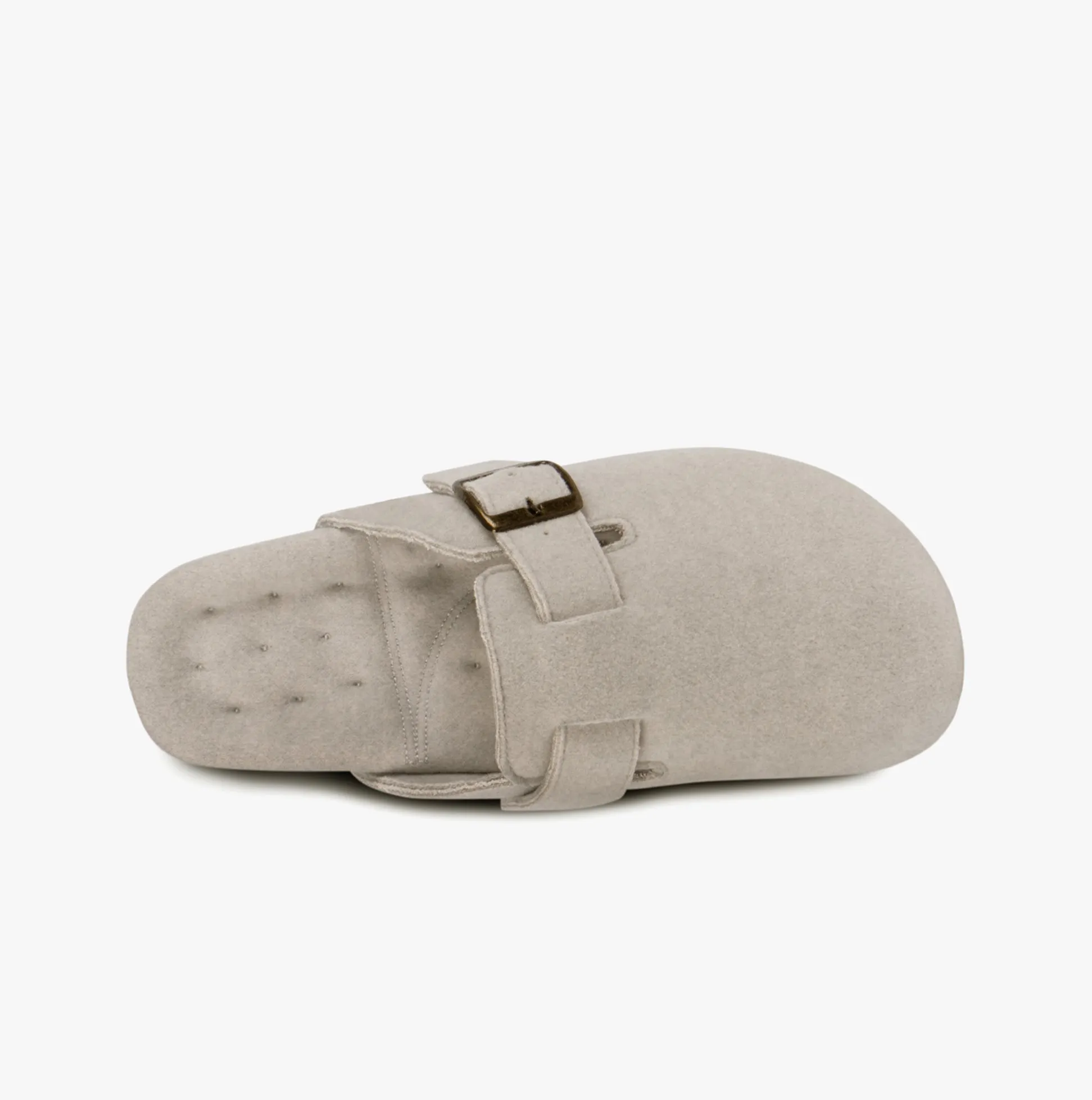 Totes Isotoner FELT CLOG Womens Clog Mule Slippers Oatmeal