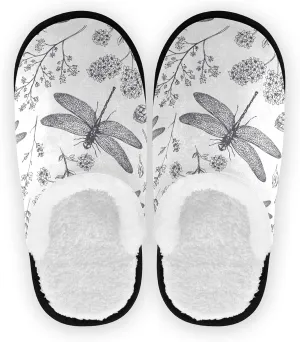 Tropical Dinosaurs Cartoon Slippers for Women Men Kids, Womens House Slippers Socks Indoor Slipper Coral Fleece House Shoes Bedroom