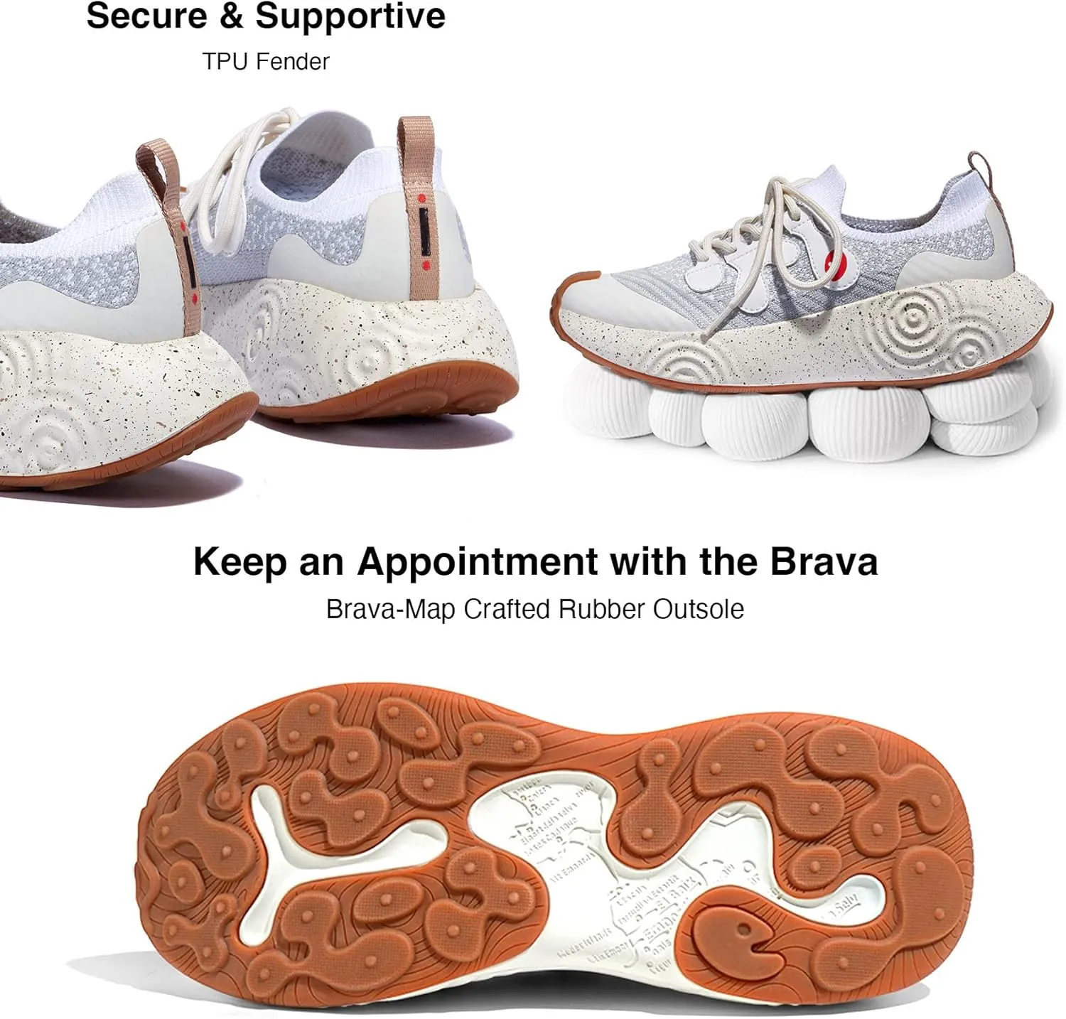 UIN Men's Platform Walking Shoes Casual Comfortable Art Painted Travel Fashion Sneaker Brava
